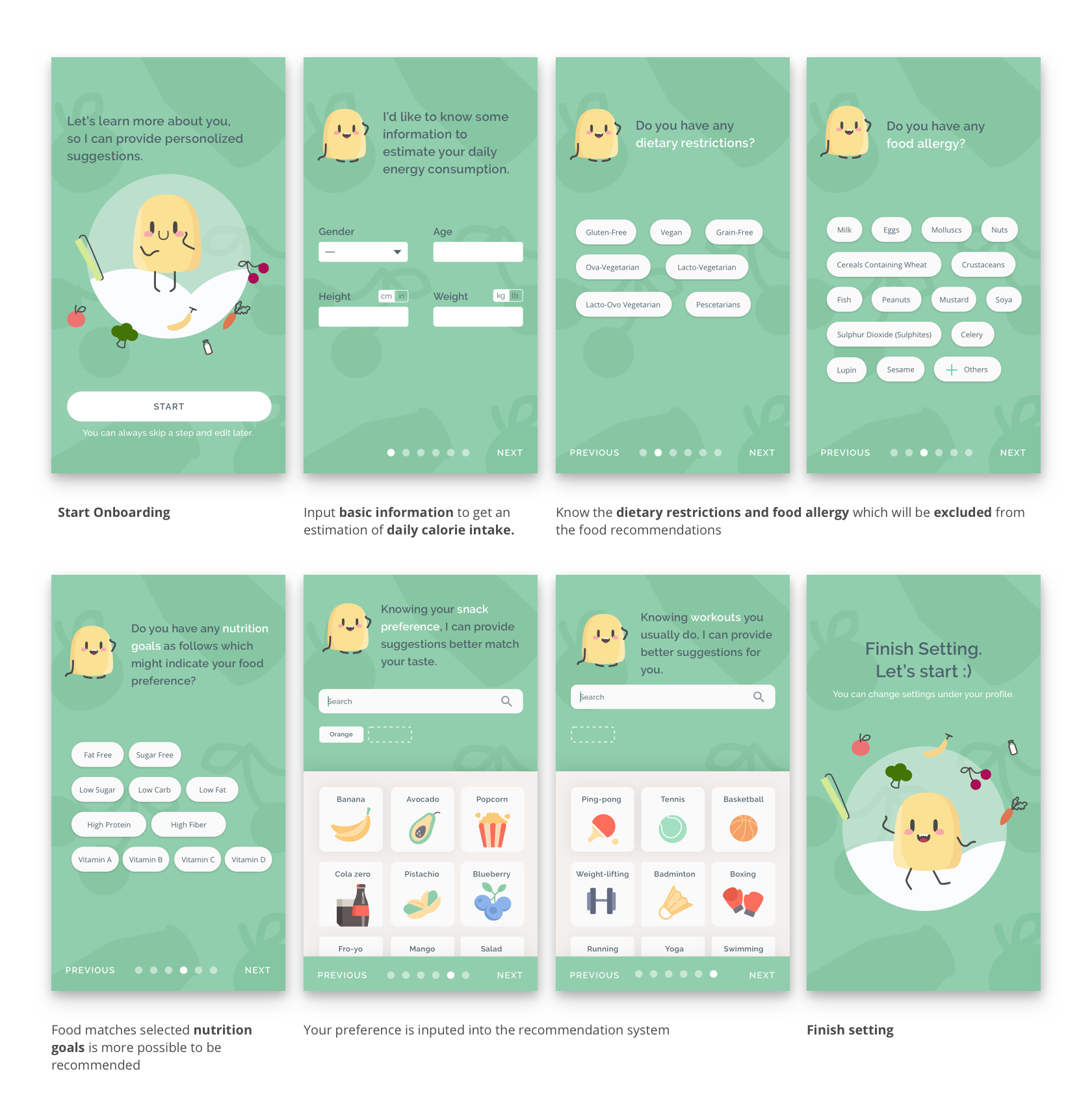 onboarding interfaces